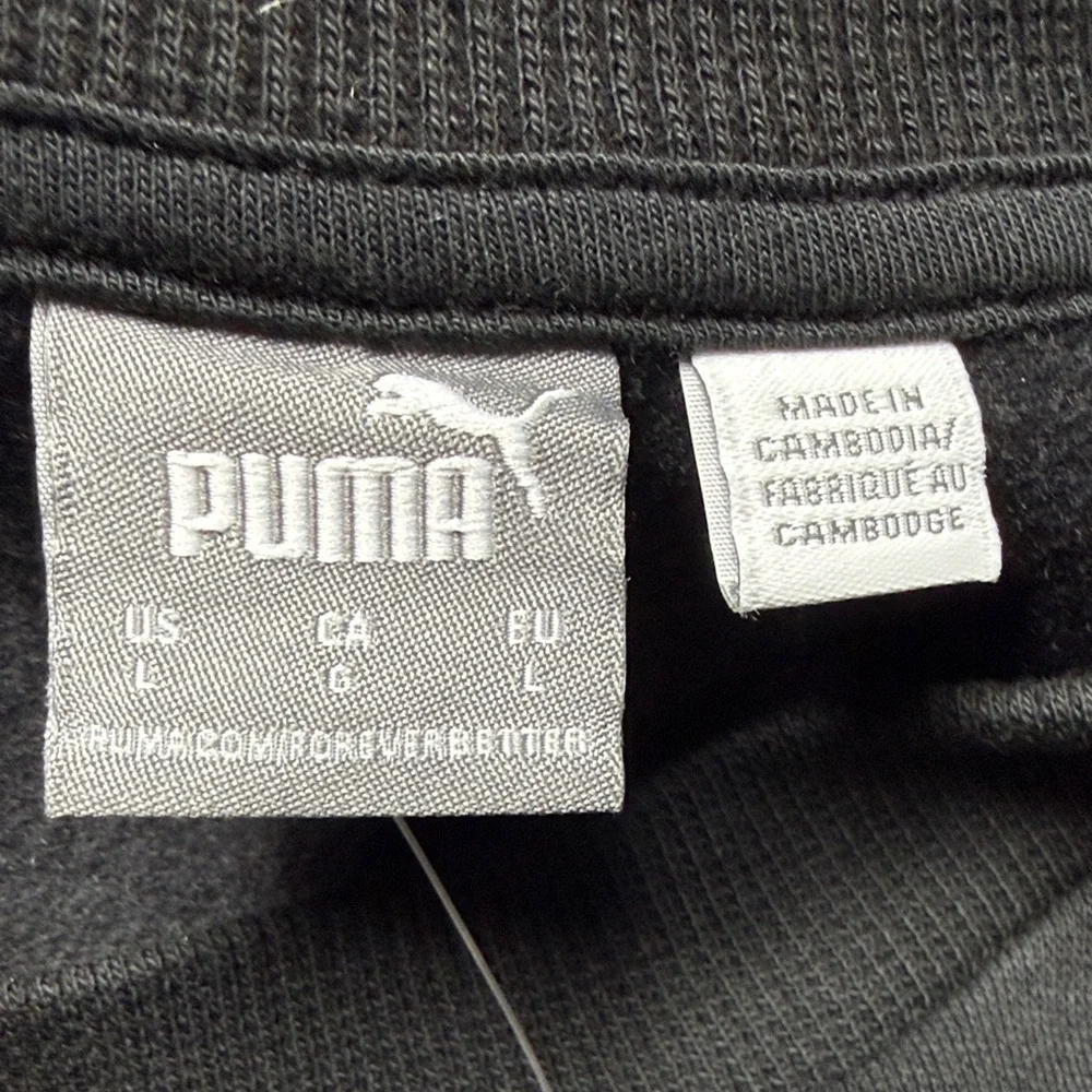 Puma Logo Women’s Crewneck Pullover Fleece Sweatshirt Sz L